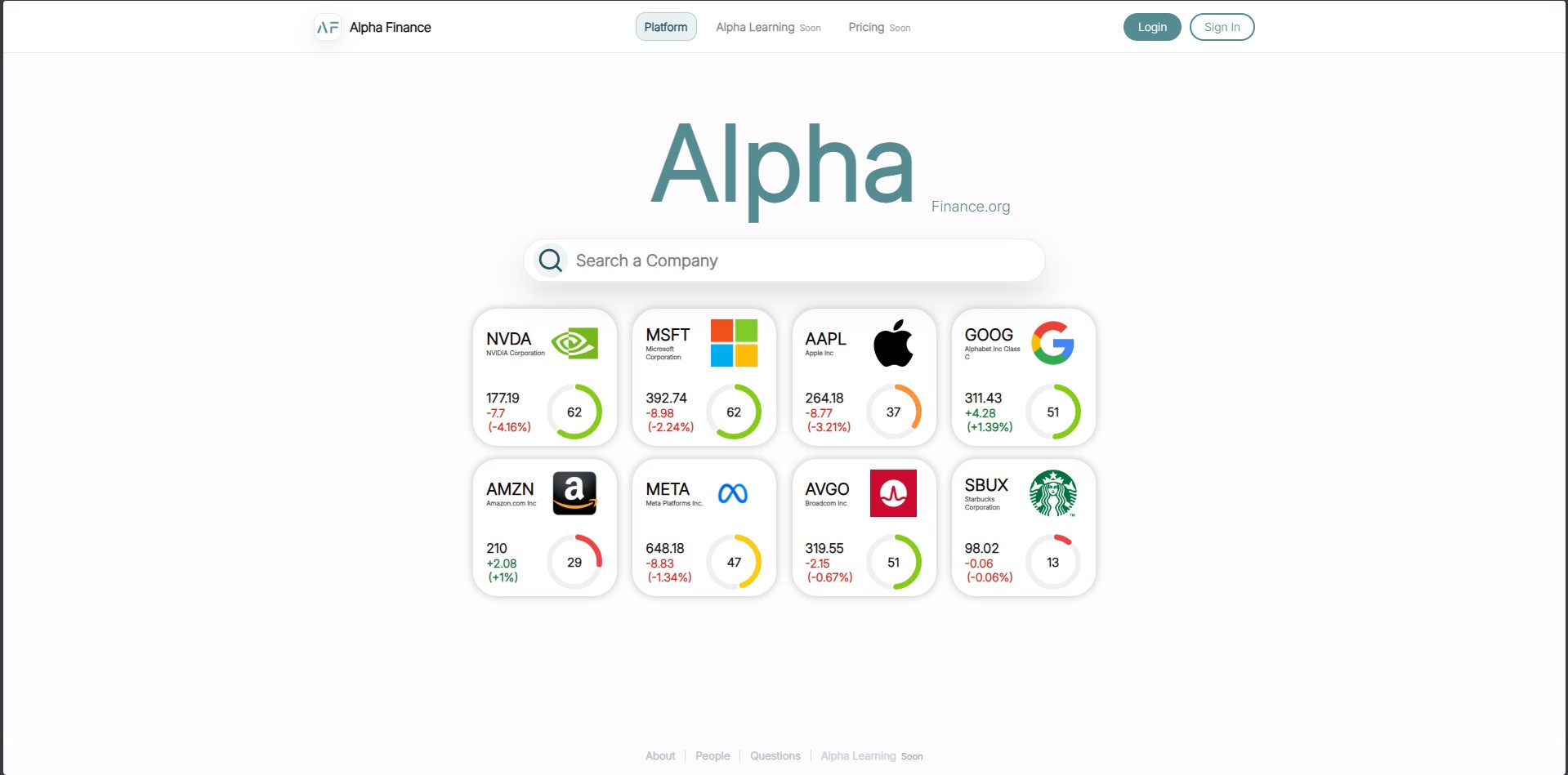 Alpha Finance Platform